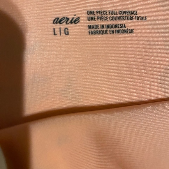 Aerie Tide Dye Pink and Black One Piece one shoulder Swimsuit size large - Picture 7 of 9